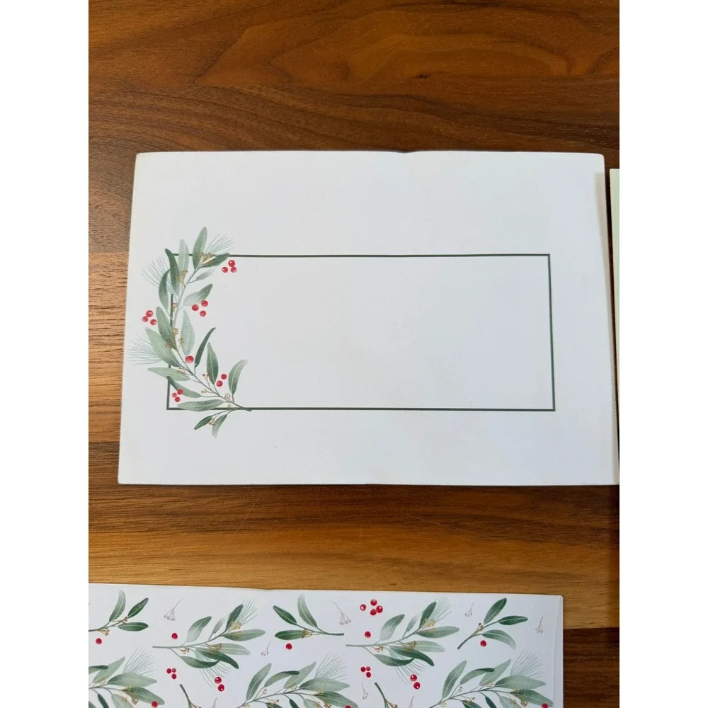 Hallmark Christmas Greeting Cards Set 13ct Mixed Green Gold Glitter Good